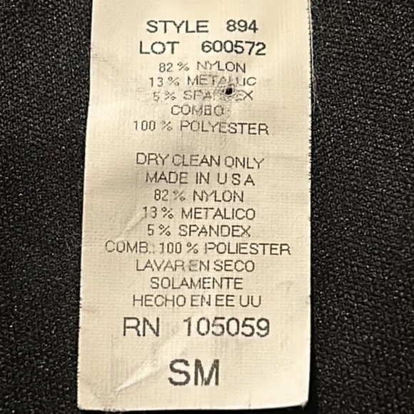 Xscape Beaded Formal Jacket Black Metallic Single Button Size Small - Picture 11 of 12